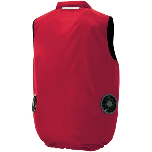 アイトス　ＴＵＬＴＥＸ（タルテックス）　ベスト　空調服対応（男女兼用）　２１０Ｔマイクロタフタ　レッド　ＳＳ　ＡＺ－５０１９６－００９－ＳＳ　１着2