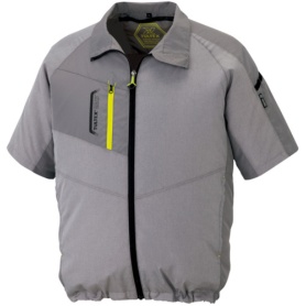 アイトス　ＴＵＬＴＥＸ（タルテックス）　半袖ジャケット　空調服対応（男女兼用）　２４０Ｔマイクロタフタ　モクグレー　Ｓ　ＡＺ－５０１９８－１０４－Ｓ　１着