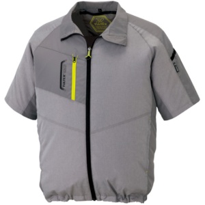アイトス　ＴＵＬＴＥＸ（タルテックス）　半袖ジャケット　空調服対応（男女兼用）　２４０Ｔマイクロタフタ　モクグレー　Ｌ　ＡＺ－５０１９８－１０４－Ｌ　１着1