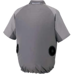 アイトス　ＴＵＬＴＥＸ（タルテックス）　半袖ジャケット　空調服対応（男女兼用）　２４０Ｔマイクロタフタ　モクグレー　Ｌ　ＡＺ－５０１９８－１０４－Ｌ　１着2