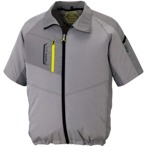 アイトス　ＴＵＬＴＥＸ（タルテックス）　半袖ジャケット　空調服対応（男女兼用）　２４０Ｔマイクロタフタ　モクグレー　３Ｌ　ＡＺ－５０１９８－１０４－３Ｌ　１着1