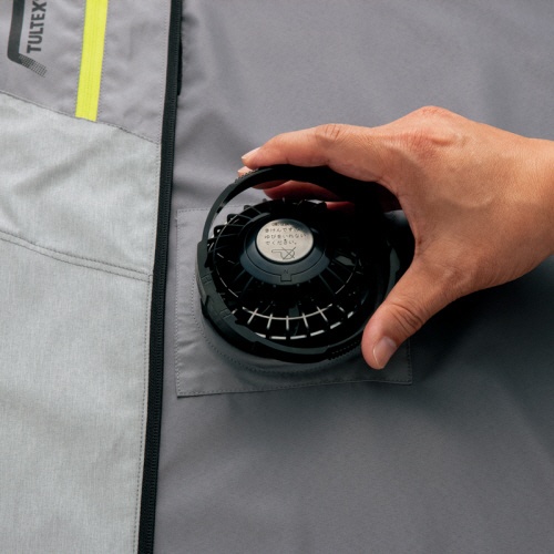アイトス　ＴＵＬＴＥＸ（タルテックス）　半袖ジャケット　空調服対応（男女兼用）　２４０Ｔマイクロタフタ　モクグレー　５Ｌ　ＡＺ－５０１９８－１０４－５Ｌ　１着5