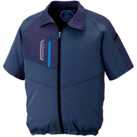 アイトス　ＴＵＬＴＥＸ（タルテックス）　半袖ジャケット　空調服対応（男女兼用）　２４０Ｔマイクロタフタ　モクネイビー　Ｌ　ＡＺ－５０１９８－１０８－Ｌ　１着