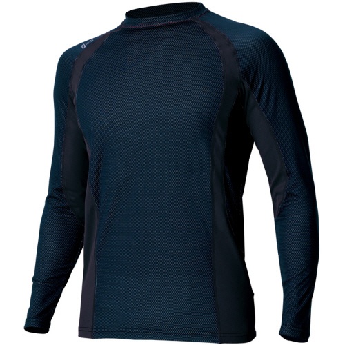 アイトス　ＴＵＬＴＥＸ（タルテックス）　コンプレスフィット長袖シャツ　ＷＩＮＣＯＯＬ　ネイビー　Ｍ　ＡＺ－５５１０３４－００８－Ｍ　１着1
