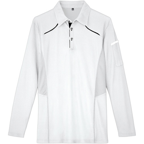 アイトス　ＴＵＬＴＥＸ（タルテックス）　長袖ポロシャツ（男女兼用）　ＷＩＮＣＯＯＬ　ホワイト　ＳＳ　ＡＺ－５５１０４５－００１－ＳＳ　１着1