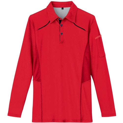 アイトス　ＴＵＬＴＥＸ（タルテックス）　長袖ポロシャツ（男女兼用）　ＷＩＮＣＯＯＬ　レッド　Ｌ　ＡＺ－５５１０４５－００９－Ｌ　１着1
