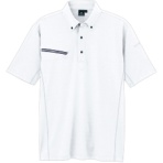 アイトス　ＴＵＬＴＥＸ（タルテックス）　半袖ボタンダウンポロシャツ（男女兼用）　ＡＺ－５５１０４６　冷感プリント　二重編み裏プリントニット