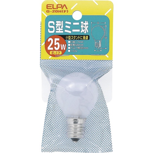ＥＬＰＡ　Ｓ型ミニ２５Ｗ　Ｇ－２０Ｈ（Ｆ）　１個1