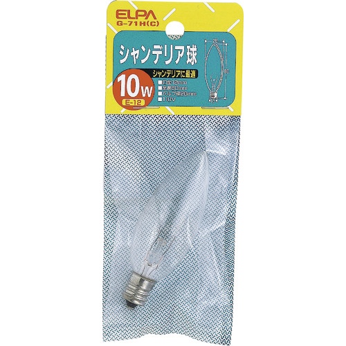 ＥＬＰＡ　シャンデリア　Ｅ１２　Ｇ－７１Ｈ（Ｃ）　１個1