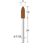 日本精密機械工作　リューター　軸付シリコンゴム砥石外径（ｍｍ）５粒度（＃）３２０　Ｒ１０２１　１袋（５本）