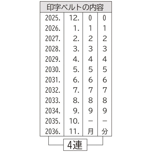 サンビー　テクノタッチ回転印　本西暦日付　５号　ゴシック体　ＴＫ－ＣＲ０５　１個3