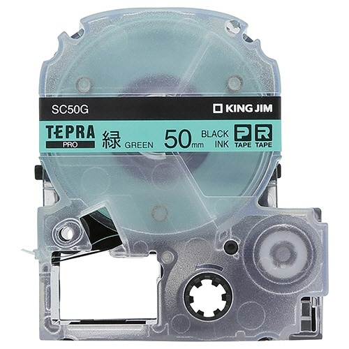 キングジム　テプラ　ＰＲＯ　テープカートリッジ　パステル　５０ｍｍ　緑／黒文字　ＳＣ５０Ｇ　１個1