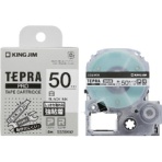 キングジム　テプラ　ＰＲＯ　テープカートリッジ　強粘着　５０ｍｍ　白／黒文字　ＳＳ５０ＫＷ　１個