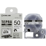 キングジム　テプラ　ＰＲＯ　テープカートリッジ　マグネットテープ　５０ｍｍ　白／黒文字　ＳＪ５０Ｓ　１個