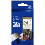 ブラザー　ピータッチ　ＴＺｅテープ　リボンテープ　２４ｍｍ　金文字