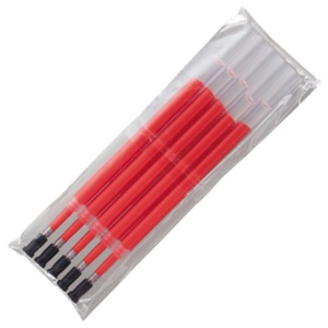ＴＡＮＯＳＥＥ　ノック式ゲルインクボールペン　替芯　０．７ｍｍ　赤　１パック（５本）2