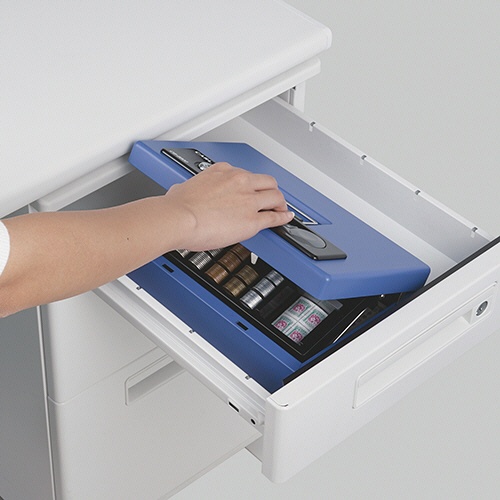 カール事務器　キャッシュボックス　Ａ５　Ｗ２７５×Ｄ１８０×Ｈ８６ｍｍ　ブルー　ＣＢ－８８００　１台3