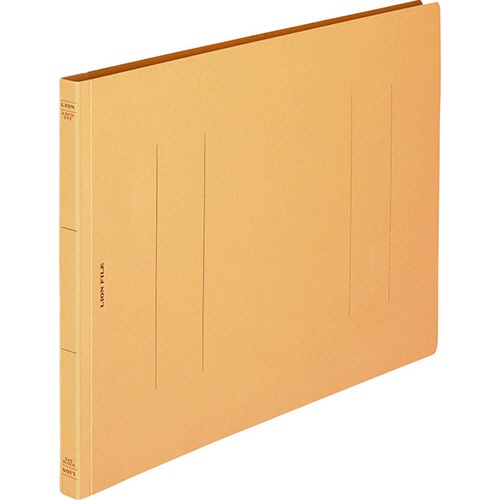 ライオン事務器　フラットファイル（環境）　樹脂押え具　Ｂ４ヨコ　１５０枚収容　背幅１８ｍｍ　黄　Ａ－５０７ＫＢ４Ｅ　１冊1