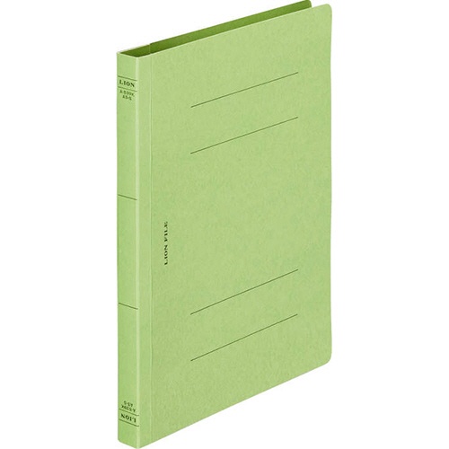 ライオン事務器　フラットファイル（環境）　樹脂押え具　Ａ５タテ　１５０枚収容　背幅１８ｍｍ　緑　Ａ－５３９ＫＡ５Ｓ　１冊1
