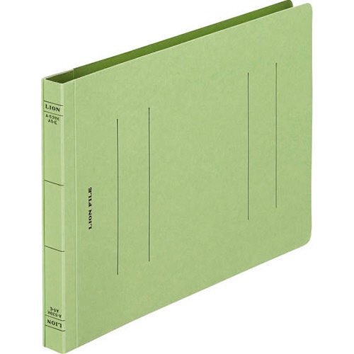 ライオン事務器　フラットファイル（環境）　樹脂押え具　Ａ５ヨコ　１５０枚収容　背幅１８ｍｍ　緑　Ａ－５３９ＫＡ５Ｅ　１冊1
