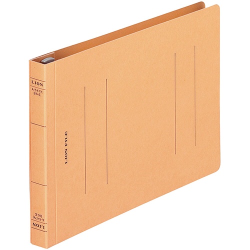 ライオン事務器　フラットファイル（環境）　樹脂押え具　Ｂ６ヨコ　１５０枚収容　背幅１８ｍｍ　黄　Ａ－５４７ＫＢ６Ｅ　１冊1