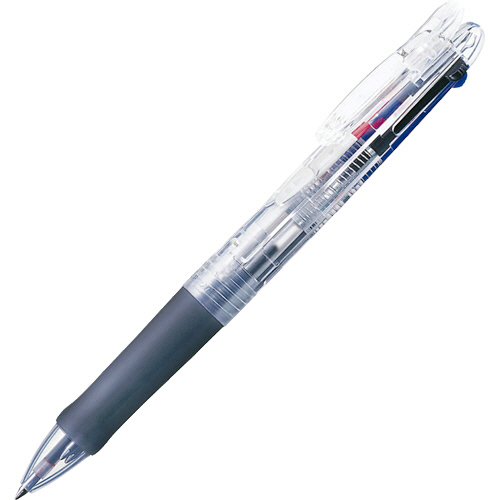 【クリックで詳細表示】ゼブラ 多色油性ボールペン クリップ-オンG 3C 0.7mm (軸色：透明) B3A3-C 1本 B3A3-C