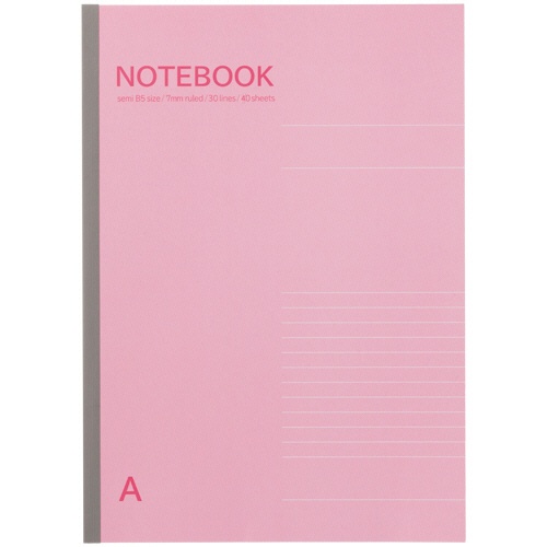 ＴＡＮＯＳＥＥ　ノートブック　セミＢ５　Ａ罫７ｍｍ　４０枚　１冊1