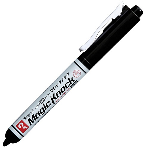 寺西化学　ノック式油性マーカー　マジックノック　細字　黒　ＭＫＨＰ－Ｔ１　１本1