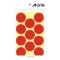 エーワン　カラーラベル　丸型　直径３０ｍｍ　赤　０７２３１　１パック（１５４片：１１片×１４シート）