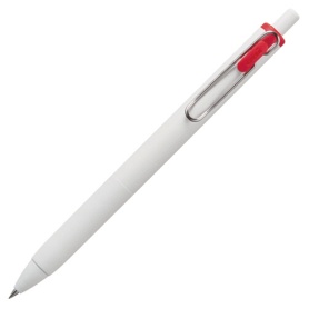 三菱鉛筆　ゲルインクボールペン　ユニボール　ワン　０．３８ｍｍ　赤　（軸色：オフホワイト）　ＵＭＮＳ３８．１５　１本