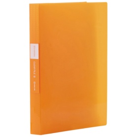 キングジム　シンプリーズ　クリアーファイル（透明）　Ａ４タテ　６０ポケット　背幅３２ｍｍ　オレンジ　ＴＨ１８４ＴＳＰ３Ｏ　１冊