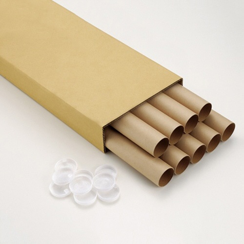 ＴＡＮＯＳＥＥ　製図用紙管（ポリ蓋付き）　Ａ１（６５０ｍｍ）　１箱（９本）1