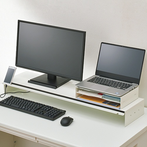 トヨダプロダクツ　ノートＰＣ・モニタースタンド　Ｗ４５０×Ｄ２６０×Ｈ７５ｍｍ　ＭＤＳ－４５０　１台2