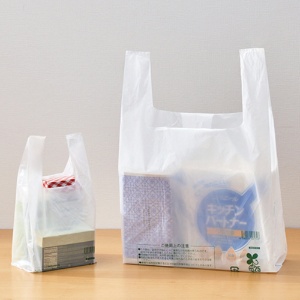 スマートサプライ　レジ袋（乳白）　８号　ＲＢ８Ｗ－Ｂ２５　１パック（１００枚）3