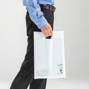 スマートサプライ　ＨＤ手提げ袋　小判抜き（ホワイト）　ＳＳ　ＫＢＳＳＨＷ－Ｂ２５　１パック（５０枚）3