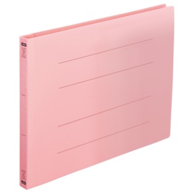 【たのめーる】TANOSEE フラットファイル(再生PP) A4ヨコ 150枚収容 背幅18mm ピンク 1パック(5冊)の通販