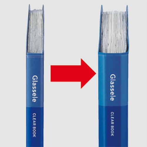 コクヨ　クリヤーブック（Ｇｌａｓｓｅｌｅ）　固定式・背ポケット　Ａ４タテ　２０ポケット　背幅１１－２２ｍｍ　ブラック　ラ－ＧＬＢ２０Ｄ　１冊2
