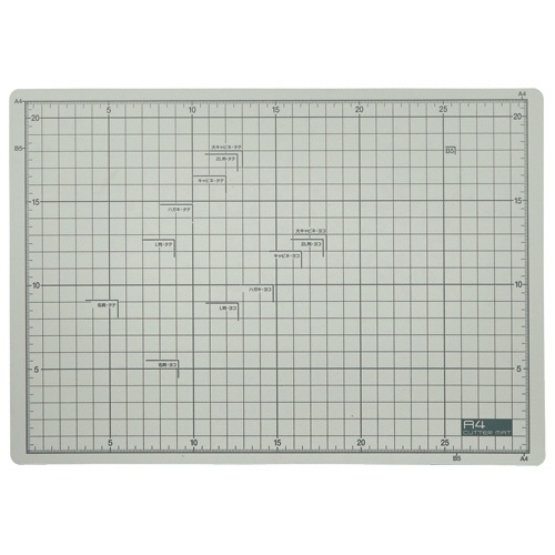 ＴＡＮＯＳＥＥ　フタル酸エステル不使用　滑りにくいカッターマット　Ａ４　２２５×３２０ｍｍ　１枚1