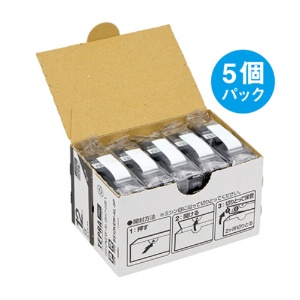 キングジム　テプラ　ＰＲＯ　テープカートリッジ　しっかり貼れてはがせるラベル　１２ｍｍ　白／黒文字　ＳＳ１２ＫＥＷ－ＡＬ－５Ｐ　１パック（５個）3