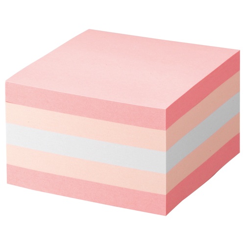 ＴＡＮＯＳＥＥ　ふせん　カラーブロック　７５×７５ｍｍ　パステルピンク　１冊1