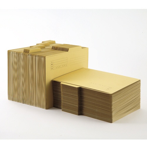 ＴＡＮＯＳＥＥ　カットフォルダー４山　両面クラフト　Ａ４　１パック（２０冊：４冊×５組）3