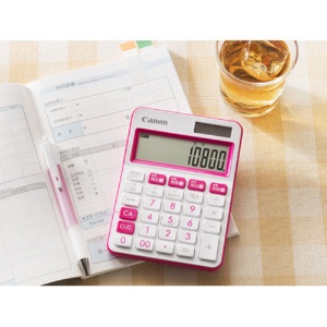 キヤノン　電卓　ミニ卓上モデル　ＬＳ－１０５ＷＵＣ－ＰＫ　１０桁　ピンク　２３０６Ｃ００２　１台2