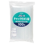 ジャパックス　チャック付ポリ袋　ヨコ２４０×タテ３４０×厚み０．０４ｍｍ　ＪＧ－４　１パック（１００枚）