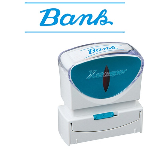 シヤチハタ　Ｘスタンパー　ビジネス用キャップレス　Ｂ型　（Ｂａｎｋ）　ヨコ　藍色　Ｘ２－Ｂ－１３１９３　１個1