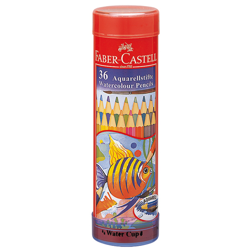 ファーバーカステル 水彩色鉛筆 丸缶 12色(各色1本) TFC-115912 1缶