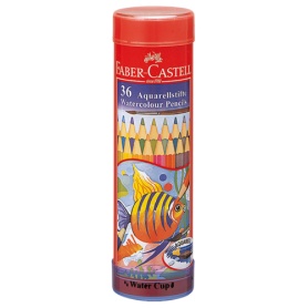 ファーバーカステル　水彩色鉛筆　丸缶　３６色（各色１本）　ＴＦＣ－１１５９３６　１缶