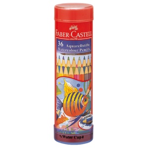 ファーバーカステル　水彩色鉛筆　丸缶　３６色（各色１本）　ＴＦＣ－１１５９３６　１缶1