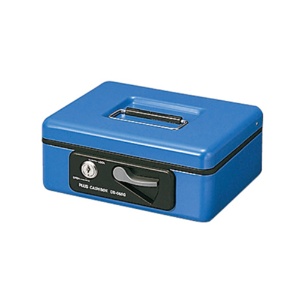 プラス　小型手提金庫　Ｗ１９７×Ｄ１６４×Ｈ８０ｍｍ　ブルー　ＣＢ－０６０Ｇ　１台1