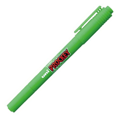 三菱鉛筆　水性マーカー　プロッキー　細字丸芯＋極細　黄緑　ＰＭ１２０Ｔ．５　１本1