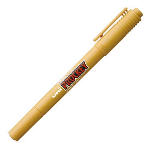 三菱鉛筆　水性マーカー　プロッキー　細字丸芯＋極細　黄土色　ＰＭ１２０Ｔ．１９　１本1